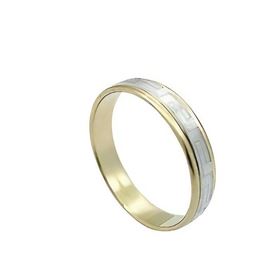 Foto de 10-351-706-15 - ALIANZA BICOLOR GRECA 4MM 18K