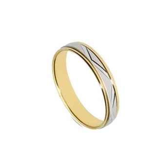 Foto de 10-351-730-15 - ALIANZA BICOLOR ZIG-ZAG 4MM 18K
