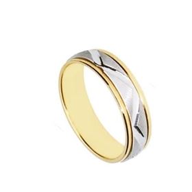 Foto de 10-351-734-15 - ALIANZA BICOLOR ZIG-ZAG 5MM 18K