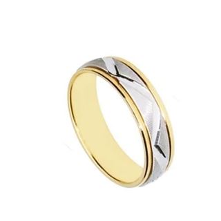 Foto de 10-351-734-15 - ALIANZA BICOLOR ZIG-ZAG 5MM 18K