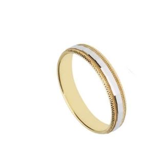 Foto de 10-351-750-15 - ALIANZA BICOLOR FACETADA 4MM 18K