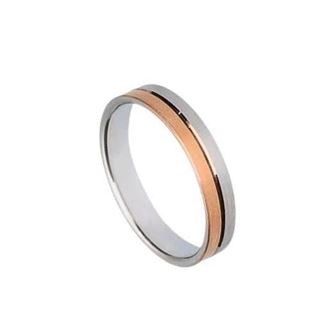 Foto de 10-351-816-15 - ALIANZA BICOLOR ROSA 4MM 18K