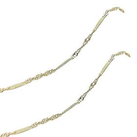 Foto de 10-604-048A-50 - CADENA SINGAPUR COMBINADA 0.20MMX50CM (1,84gr) 18K 