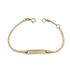 Foto de 10-00-8367 - PULSERA BEBÉ PLACA BICOLOR 14CM (PLACA 4X20MM) 14.5CM (ANILLA A 2CM) (1,46gr) 18K**
