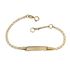 Foto de 10-00-8367 - PULSERA BEBÉ PLACA BICOLOR 14CM (PLACA 4X20MM) 14.5CM (ANILLA A 2CM) (1,46gr) 18K**
