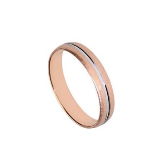 Foto de 10-351-925-15 - ALIANZA BICOLOR BLANCO Y ROSA 4MM 18K