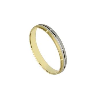 Foto de 10-351-242-15 - ALIANZA BICOLOR CENTRO BRILLO 3MM 18K