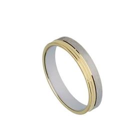 Foto de 10-351-1035-17 - ALIANZA BICOLOR MATE-BRILLO 4MM 18K