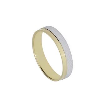 Foto de 10-351-042-23 - ALIANZA BICOLOR FACETADA 4MM 18K