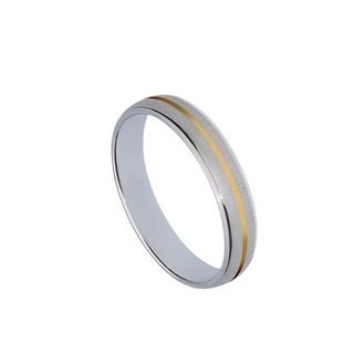 Foto de 10-351-043-13 - ALIANZA BICOLOR FILO BRILLO 4MM 18K