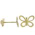 Foto de 51-2202771 - PENDIENTES MARIPOSA CALADA 8MM 18K