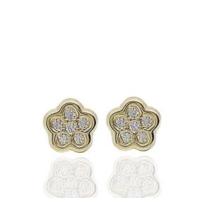 Foto de 51-200255606 - PENDIENTES FLOR CIRCONITA 4.5MM 18K