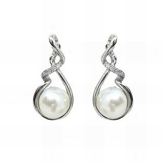 Foto de 43-3139 - *OFERTA* PENDIENTES PLATA PERLA CIRCONITA 20MM