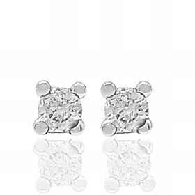 Foto de 87-5000-3B - PENDIENTES "NETO" BRILLANTES 0.10KTES 3MM O.B. 18K