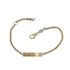 Foto de 04-699 - PULSERA BEBÉ PLACA BICOLOR (PLACA 3.7X18MM) 14CM (ANILLA A 2CM) (1,85gr) 18K