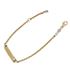Foto de 04-699 - PULSERA BEBÉ PLACA BICOLOR (PLACA 3.7X18MM) 14CM (ANILLA A 2CM) (1,85gr) 18K