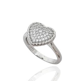 Foto de 25-0296S - SORTIJA PLATA CORAZÓN CIRCONITA 10MM