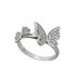 Foto de 25-0535S - SORTIJA PLATA MARIPOSAS CIRCONITA 10MM