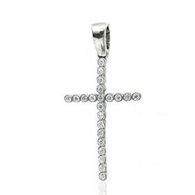 Foto de 01-CZ30004 - *OFERTA* CRUZ PLATA CIRCONITA 26MM