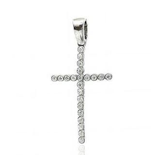 Foto de 01-CZ30004 - *OFERTA* CRUZ PLATA CIRCONITA 26MM