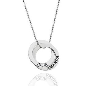 Foto de 18-AG420485 - GARGANTILLA PLATA DOS DISCOS 20MM CON NOMBRES 42CM (ALARGADOR 3CM) 