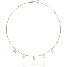 Foto de 18-AG420514 - GARGANTILLA PLATA DORADA NOMBRE 42CM (ALARGADOR 3 CM)