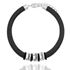 Foto de 18-AG420661 - PULSERA PLATA CUERO NEGRO NOMBRES 9MM
