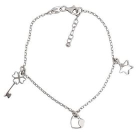 Foto de 20-14 - PULSERA PLATA MOTIVOS 19.5CM (ALARGADOR 2.5CM) 