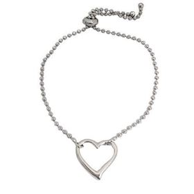Foto de 20-261 - PULSERA PLATA CORAZÓN 16MM BOLAS 2MM