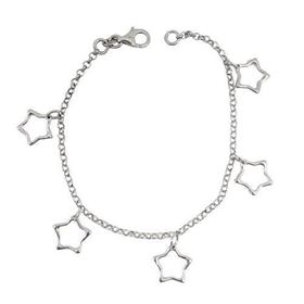 Foto de 24-29 - *OFERTA* PULSERA PLATA 5 ESTRELLAS 10MM 19CM