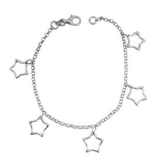Foto de 24-29 - *OFERTA* PULSERA PLATA 5 ESTRELLAS 10MM 19CM