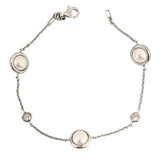 Foto de 24-6 - *OFERTA* PULSERA PLATA PERLAS 10MM Y CIRCONITA 3MM 18.5CM