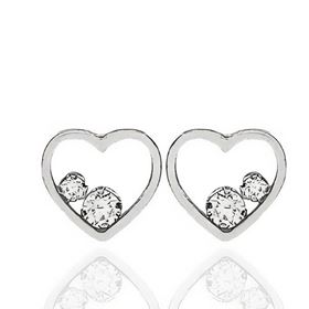 Foto de 20-9 - PENDIENTES PLATA CORAZÓN CIRCONITA 8MM