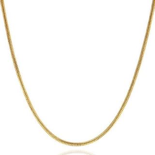 Foto de 20-KRN130X42D - CADENA PLATA COREANA DORADA 1MMX42CM