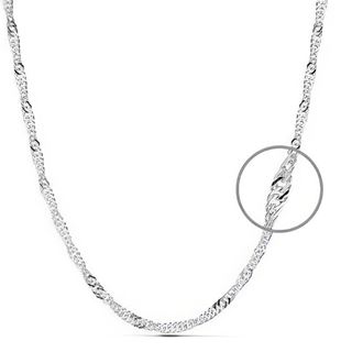 Foto de 20-GD30X45 - CADENA PLATA SINGAPUR 2MMX45CM