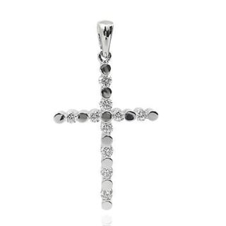 Foto de 22-90221 - *OFERTA* CRUZ PLATA CIRCONITA 29MM