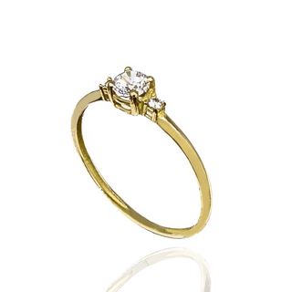 Foto de 05-3369S - SORTIJA CIRCONITA 4MM 18K**