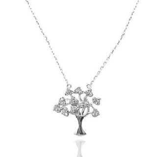 Foto de 38-008G - *OFERTA* GARGANTILLA PLATA ÁRBOL DE LA VIDA CIRCONITA 19MM 45CM