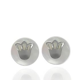 Foto de 29-30019921 - *OFERTA* PENDIENTES PLATA NÁCAR TULIPÁN 9MM