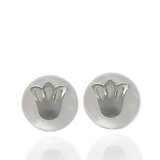 Foto de 29-30019921 - *OFERTA* PENDIENTES PLATA NÁCAR TULIPÁN 9MM