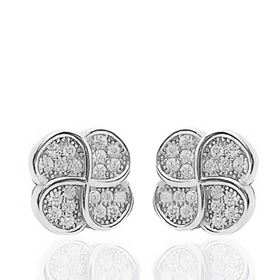 Foto de 25-766P - PENDIENTES PLATA TRÉBOL CIRCONITA 10MM