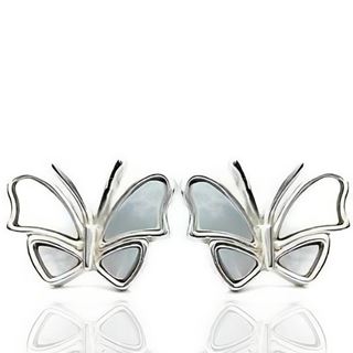 Foto de 25-1303 - PENDIENTES PLATA MARIPOSA NÁCAR 10MM