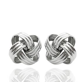 Foto de 39-0031 - *OFERTA* PENDIENTES PLATA NUDO 14MM