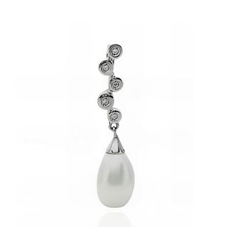 Foto de 72-8872CB - COLGANTE BRILLANTE PERLA O.B. 32MM 18K