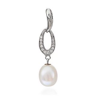 Foto de 43-5299 - *OFERTA* COLGANTE PLATA PERLA CIRCONITA 38MM