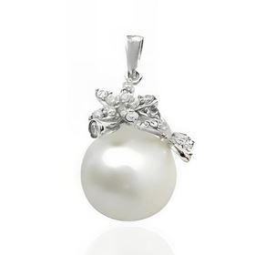 Foto de 22-110072 - *OFERTA* COLGANTE PLATA PERLA CIRCONITA 14MM
