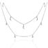 Foto de 25-0053G - GARGANTILLA PLATA DOS CADENAS LUNAS 7MM Y CIRCONITAS 3MM 40CM (+5CM)