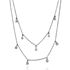 Foto de 25-0062 - GARGANTILLA PLATADOS CADENAS CIRCONITA 45CM (ALARGADOR 5CM)