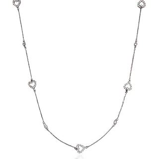 Foto de 25-0068-1G - GARGANTILLA PLATA CORAZONES 7MM - CIRCONITA 3MM 42CM (ALARGADOR 3CM)