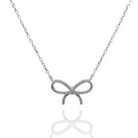 Foto de 25-0075G - GARGANTILLA PLATA LAZO CIRCONITA 13MM 40CM (ALARGADOR 5CM)